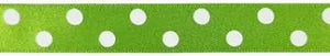 LIME POLKA DOT 15mm SATIN RIBBON - 5 metres (Copy)