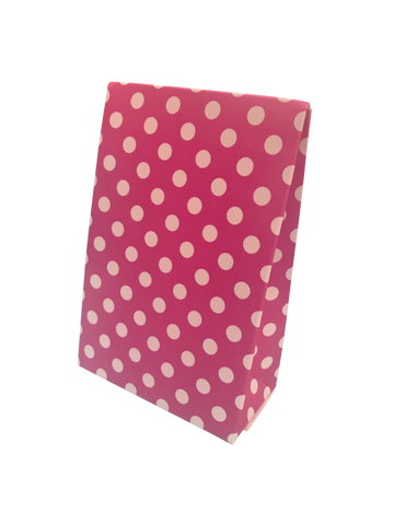 (Pack 10) PINK POLKA DOT SMALL TAPER TOP BOX