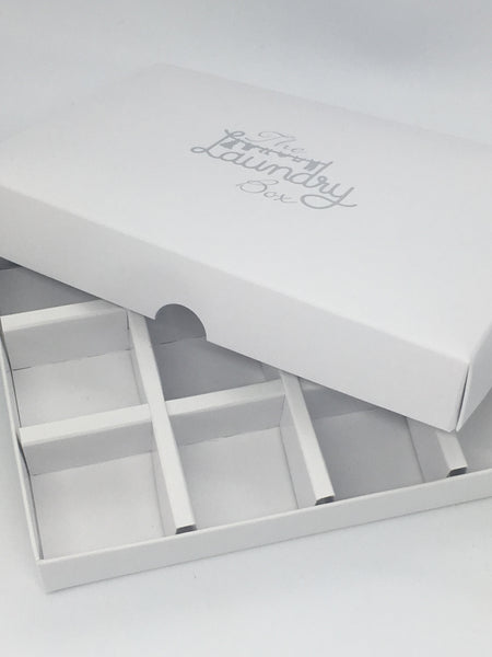 SOLID LID 12 CAVITY WAX MELT BOX LAUNDRY DESIGN 168 X 115 X 26mm
