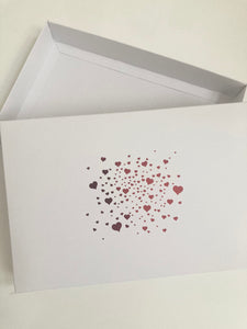 HEART EXPLOSION SOLID WHITE LID GIFT BOX BLANK 240x155x30mm