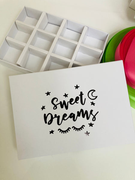 SWEET DREAMS SOLID LID 12 CAVITY INSERT BOX 168 X 115 X 26mm