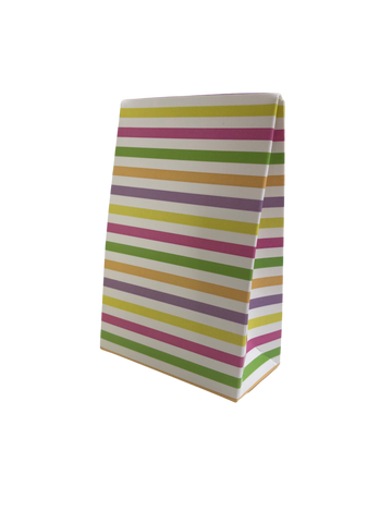 (Pack 10) PASTEL STRIPE SMALL TAPER TOP BOX