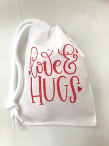 (Pack 5) LOVE & HUGS DRAWSTRING BAG XSMALL