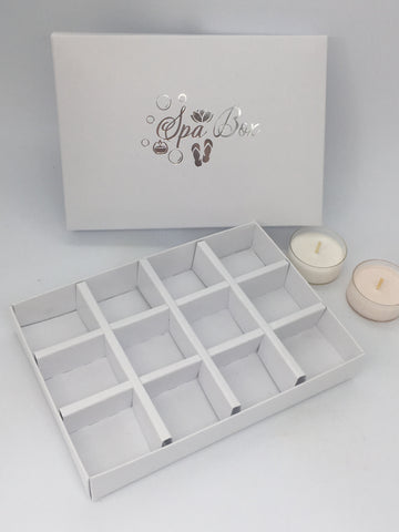 SOLID LID 12 CAVITY WAX MELT BOX SPA DESIGN 168 X 115 X 26mm