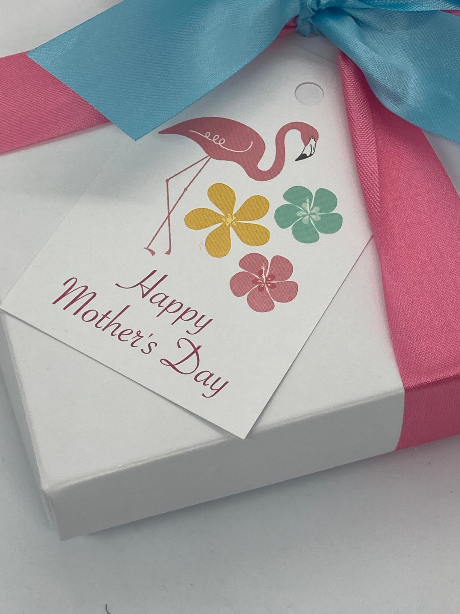 FLAMINGO MOTHER’S DAY TAG 85 X 55mm