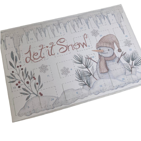 SNOWMAN ADVENT CALENDAR BOX 240 x 155 x 30mm