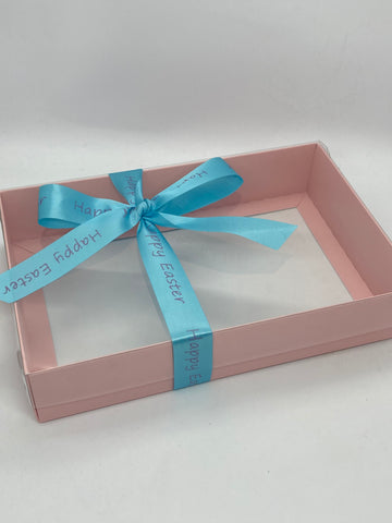 DEEP CLEAR LID PINK GIFT BOX BLANK 240x155x50mm