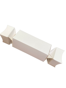 WHITE BLANK TWIST LOCK CRACKER BOX - SMALL