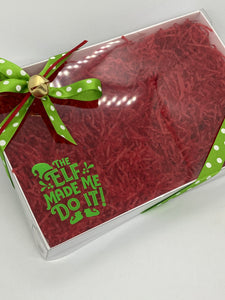 THE ELF MADE ME DO IT CLEAR LID GIFT BOX 240x155x30m