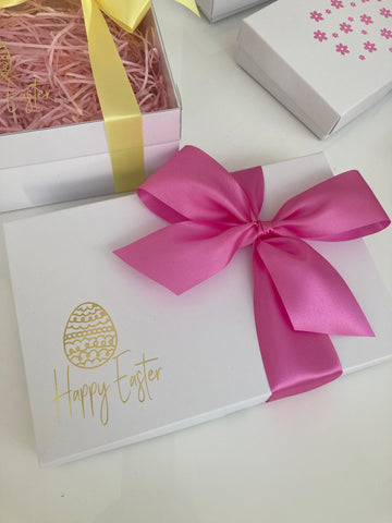 EASTER EGG SOLID WHITE LID GIFT BOX BLANK 240x155x30mm