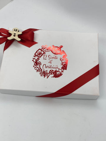 12 SCENTS OF CHRISTMAS WHITE LID 12 CAVITY INSERT BOX 168 X 115 X 26mm