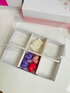 26mm DEEP CLEAR LID LARGE 6 CAVITY INSERT BOX 168x115x26mm