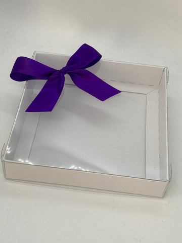 CLEAR LID SQUARE BOX BLANK 155 X 155 X 30mm